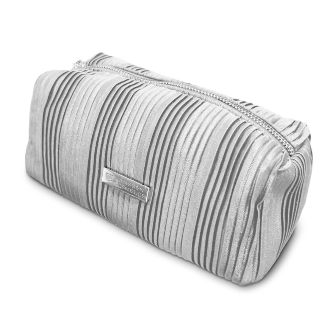 Kosmetiktasche Silky Touch in Silber/Grau